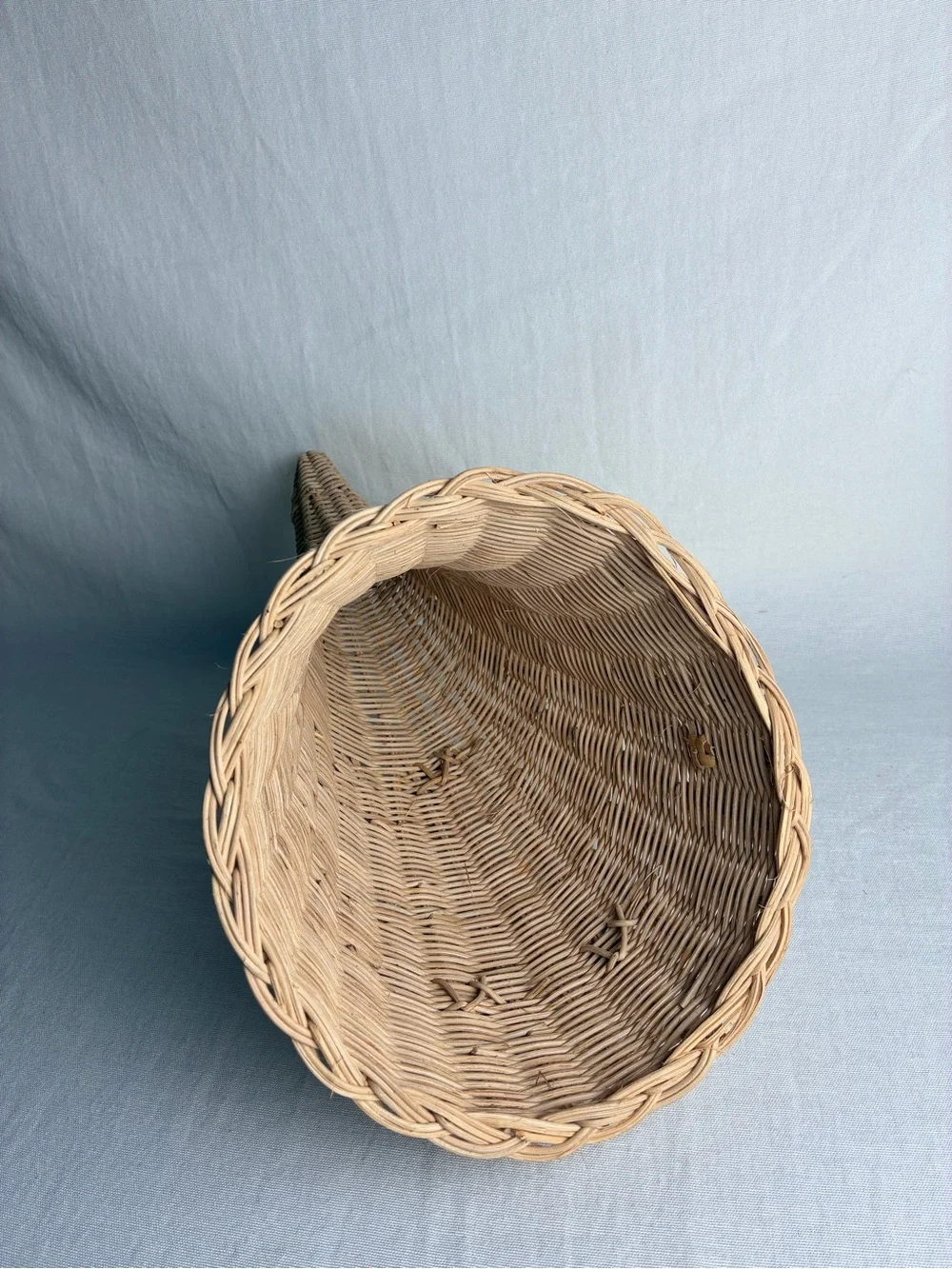 Vintage Wicker Cornucopia Basket Fall Thanksgiving Centerpiece